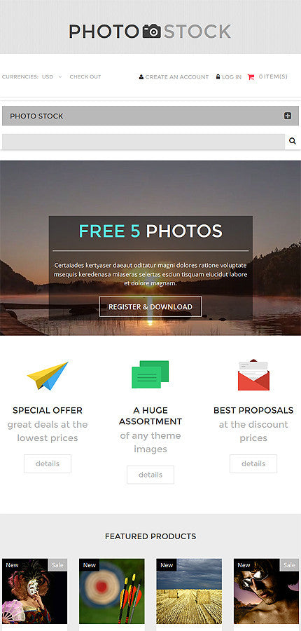 Photography Photo Store Shopify Website Design - GoWebBaby.Com