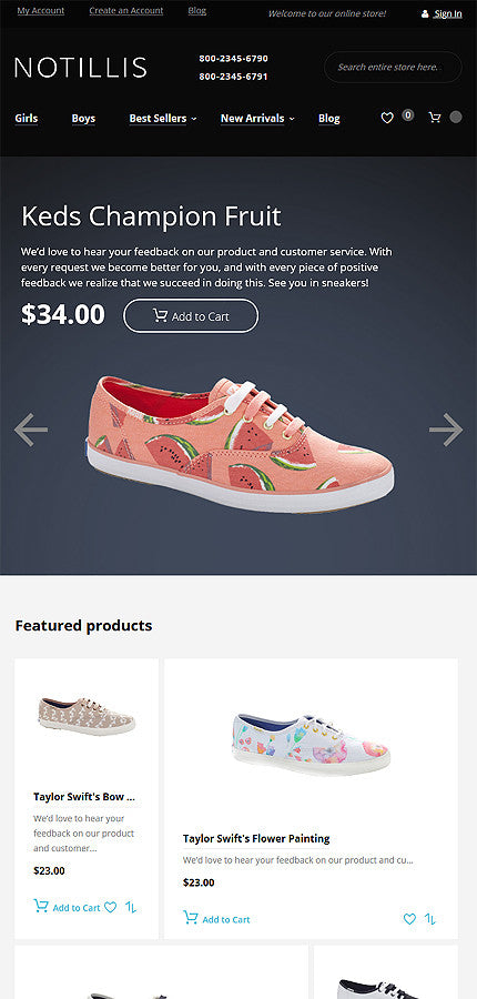 Shoe Store Magento Website Design - GoWebBaby.Com
