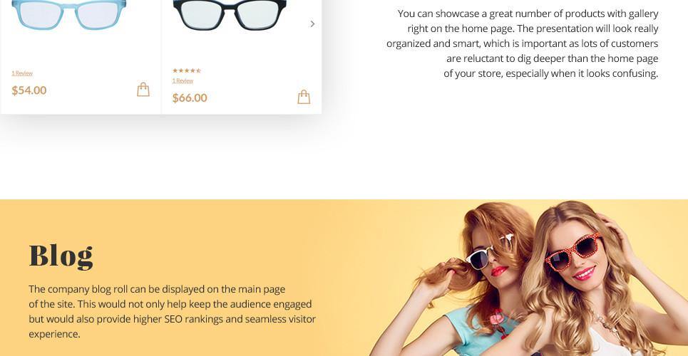 Eyewear Store Magento Website Design - GoWebBaby.Com