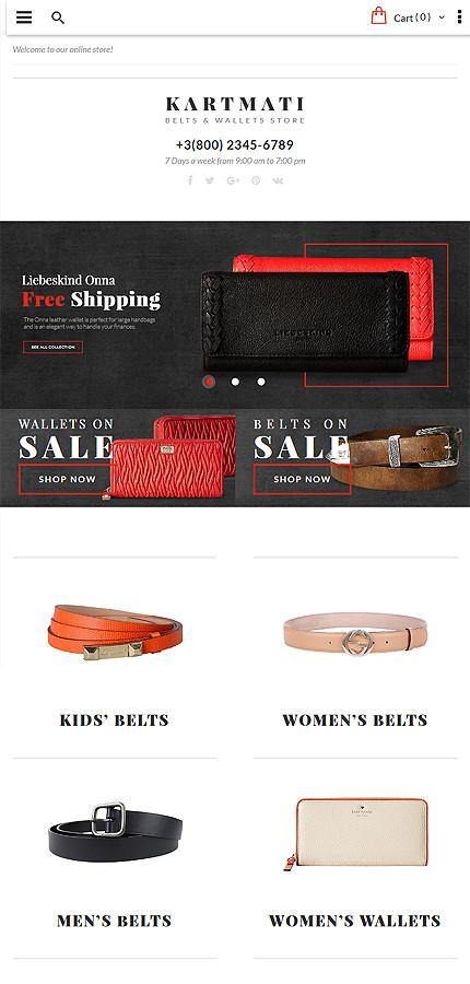 Belts and Wallets Magento Website Design - GoWebBaby.Com
