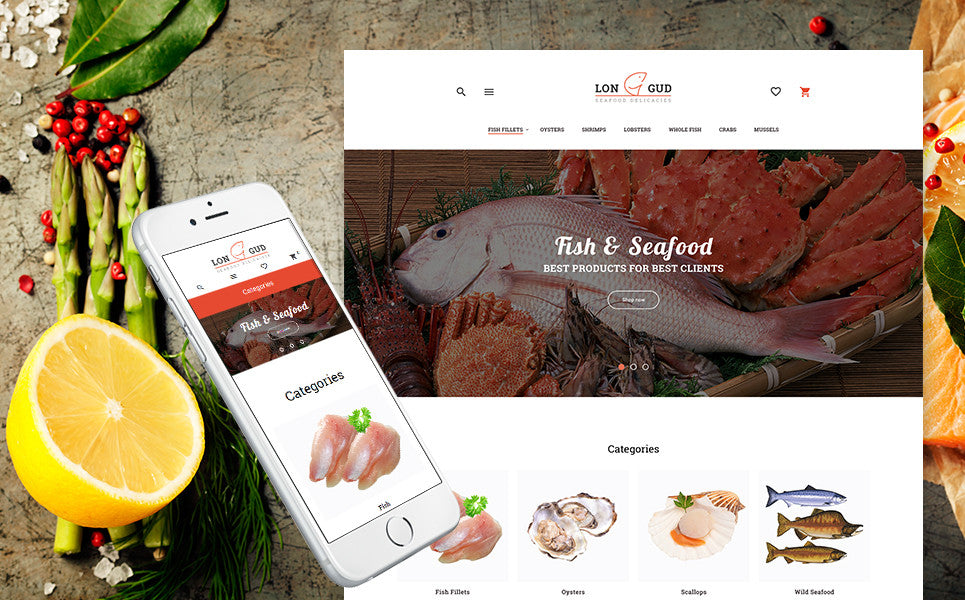 Seafood Magento Website Design - GoWebBaby.Com