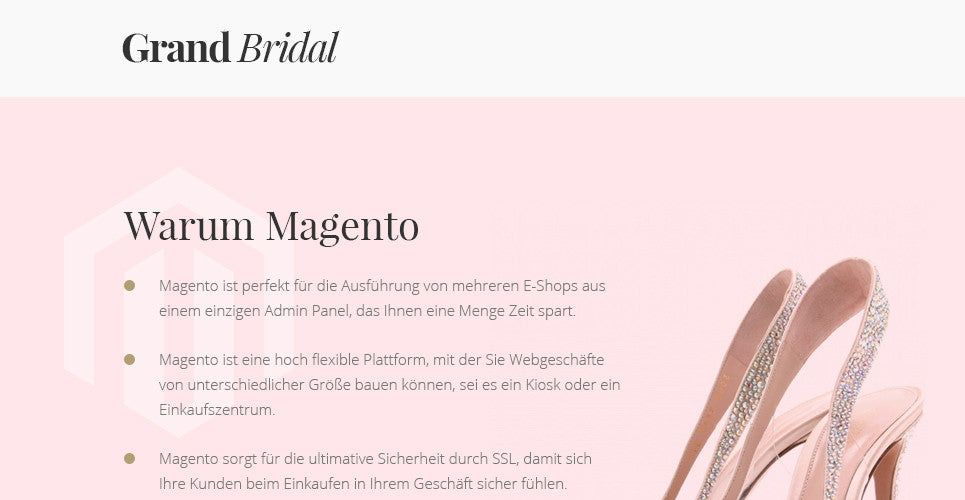 Grand Bridal Magento Website - GoWebBaby.Com