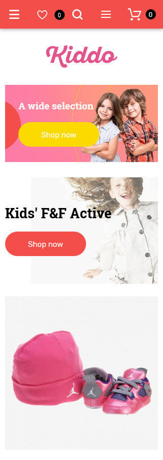 Kids Kiddo Clothing Magento Website Design - GoWebBaby.Com
