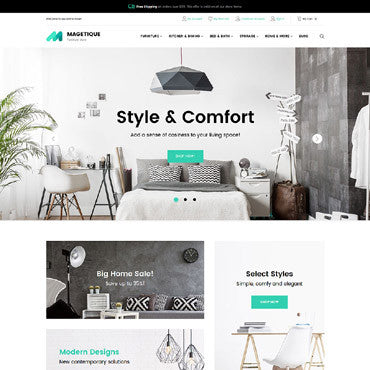 Style and Comfort Furniture Magento Website Design - GoWebBaby.Com
