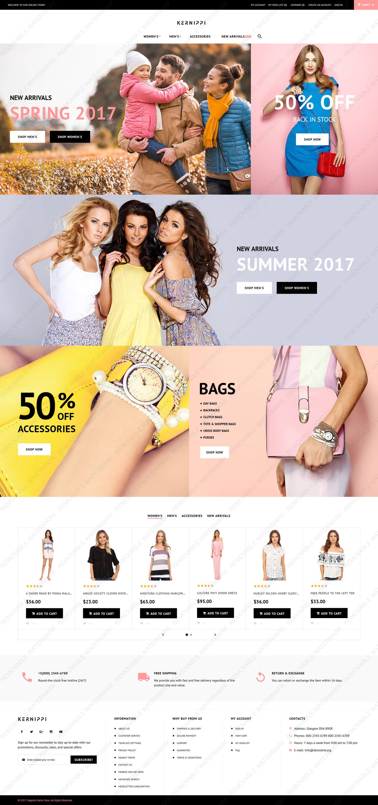 Spring Clothing Magento Website Design - GoWebBaby.Com