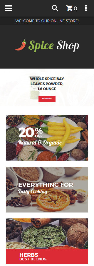 Spice Shop - Magento Website Design - GoWebBaby.Com