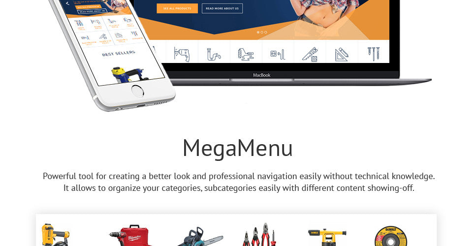 Industrial Tools - Shopify Themes - GoWebBaby.Com