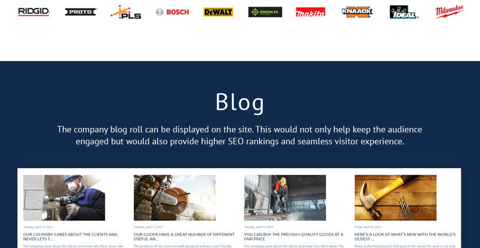 Industrial Tools - Shopify Themes - GoWebBaby.Com