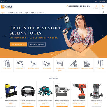 Industrial Tools - Shopify Themes - GoWebBaby.Com