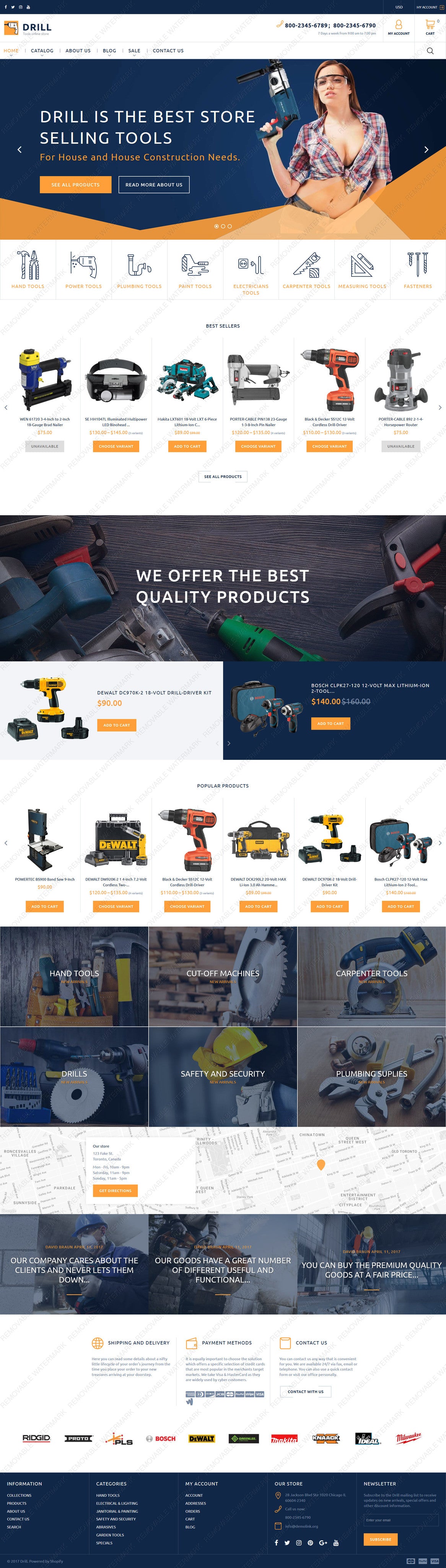 Industrial Tools - Shopify Themes - GoWebBaby.Com