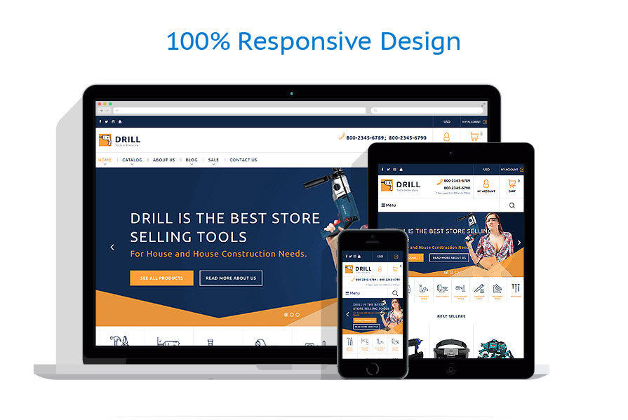 Industrial Tools - Shopify Themes - GoWebBaby.Com