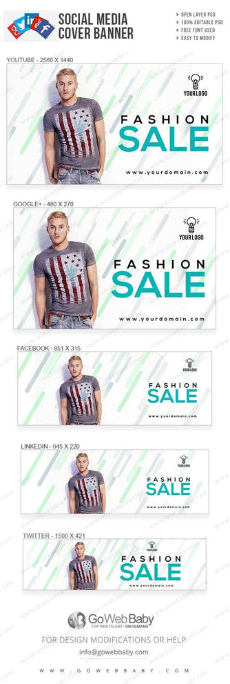 Fashion Sale Social Media Cover Banner for website marketing - GoWebBaby.Com
