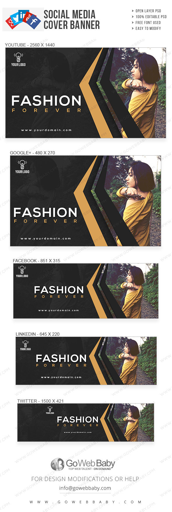 Latest Fashion Social Media Covers For Website Marketing - GoWebBaby.Com