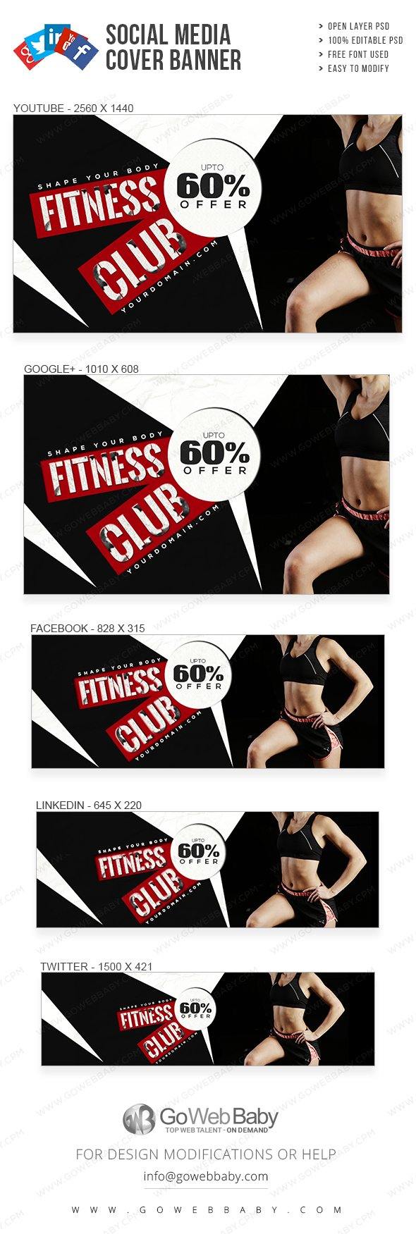 Social Media Cover Banner - Women's Fitness For Website Marketing - GoWebBaby.Com