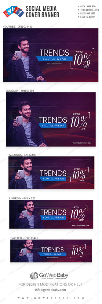 Social Media Cover Banner - Outfit You'll Wear For Website Marketing - GoWebBaby.Com