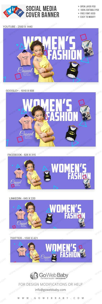 Social Media Cover Banner - Women's Trends For Website Marketing - GoWebBaby.Com