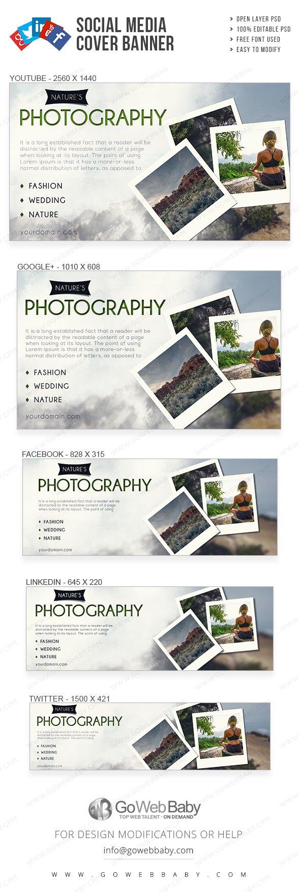 Social Media Cover Banner - Nature's Photography For Website Marketing - GoWebBaby.Com