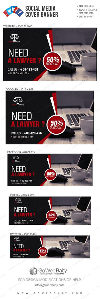 Social Media Cover Banner - Advocate Services For Website Marketing - GoWebBaby.Com