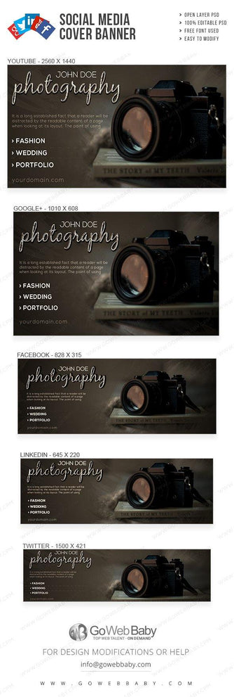 Social Media Cover Banner - Fashion Photography For Website Marketing - GoWebBaby.Com