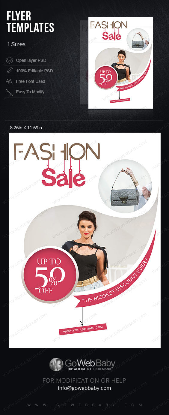 Flyer templates - Women's Fashion for website marketing - GoWebBaby.Com