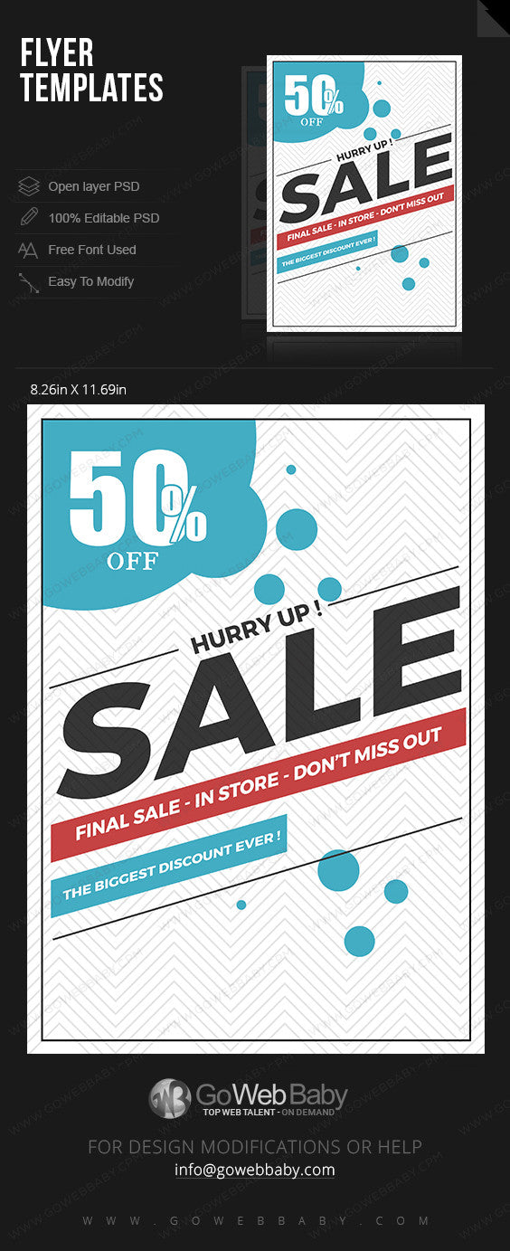 Flyer - Final sale for website marketing - GoWebBaby.Com