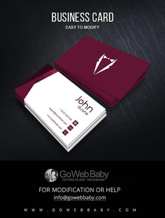 Business Card For Men's Fashion Store - GoWebBaby.Com