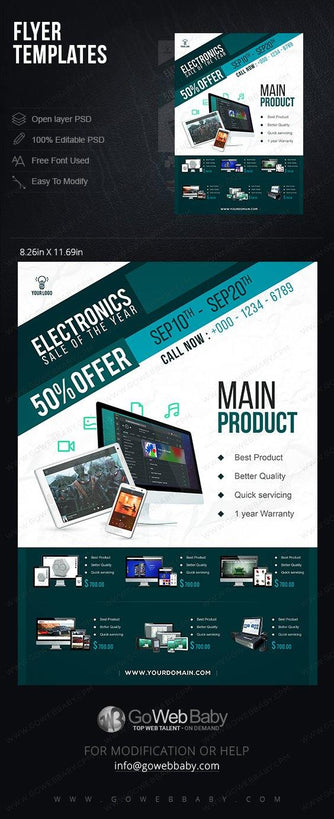 Flyer templates - Appliances for website marketing - GoWebBaby.Com