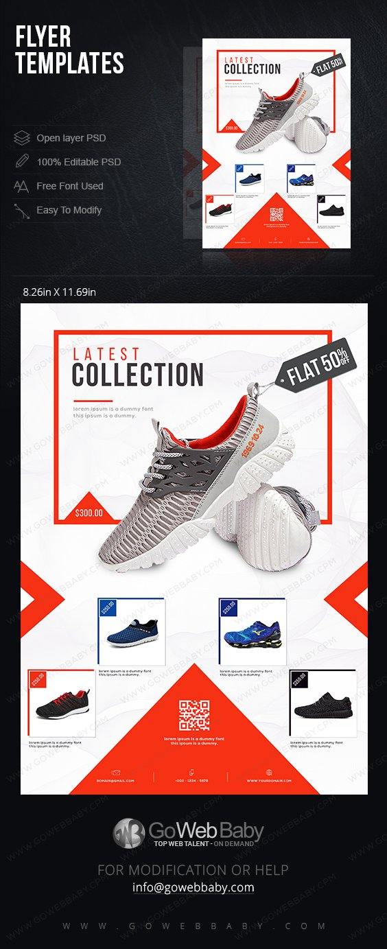 Flyer Templates - Shoes for Men For Website Marketing - GoWebBaby.Com