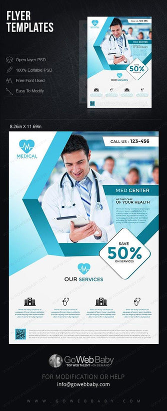 Flyer Templates - Medical Services For Website Marketing - GoWebBaby.Com