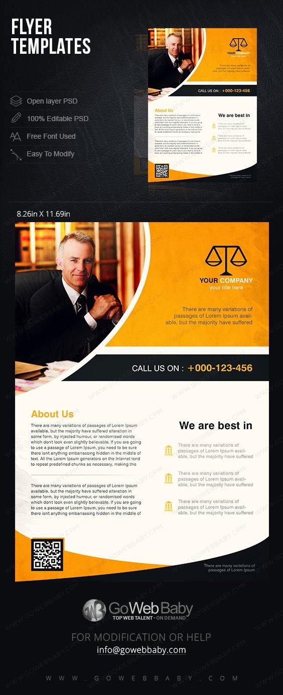 Flyer Templates - Lawyer Services For Website Marketing - GoWebBaby.Com