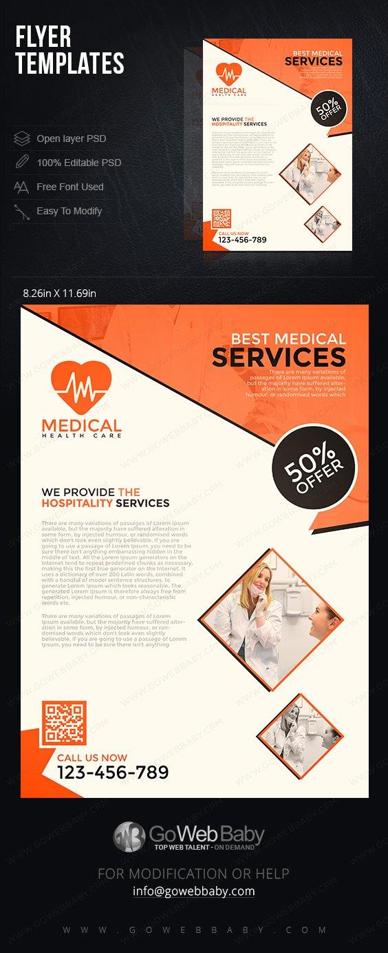 Flyer Templates - Hospitality Services For Website Marketing - GoWebBaby.Com