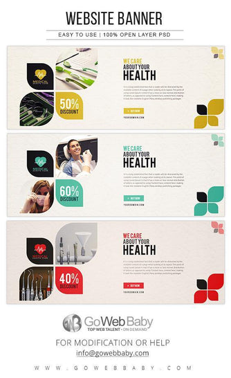 Website Banners - Dental Services For Website Marketing - GoWebBaby.Com