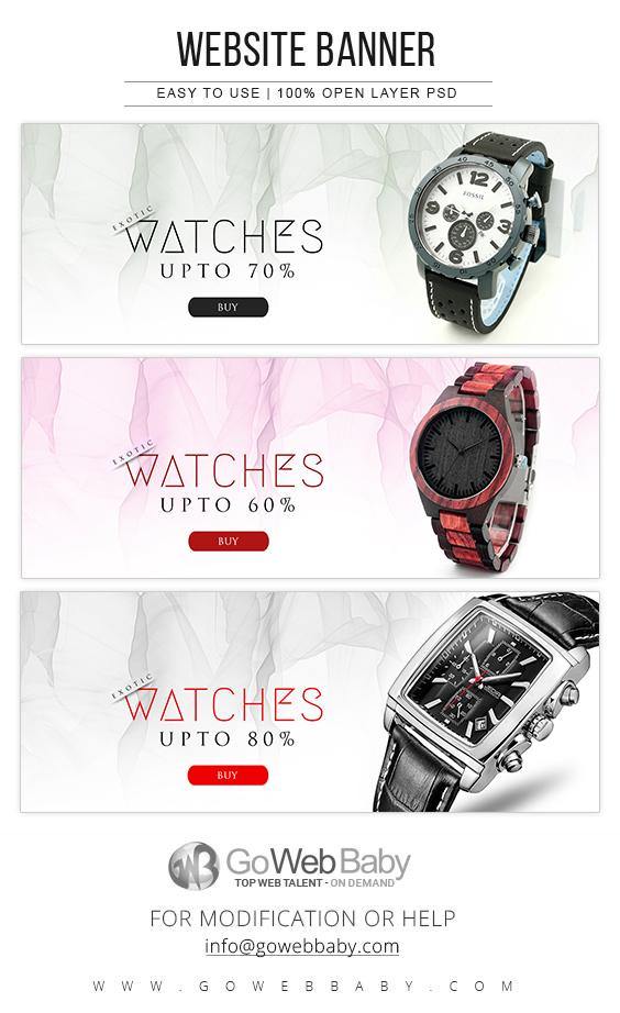Website Banners - Exotic Men's Watches - GoWebBaby.Com
