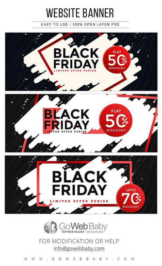 Black Friday Sale Website Banners - GoWebBaby.Com