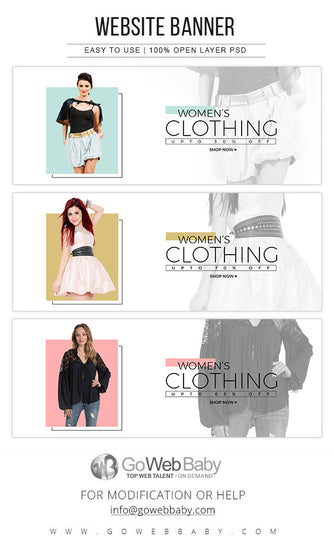 Website Banners - Women's Clothing Store For Website Marketing - GoWebBaby.Com