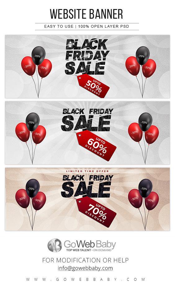 Black Friday Sale - Website Banners - GoWebBaby.Com
