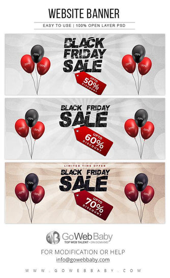 Black Friday Sale - Website Banners - GoWebBaby.Com