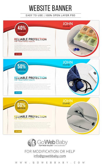 Website Banners - Healthcare For Website Marketing - GoWebBaby.Com