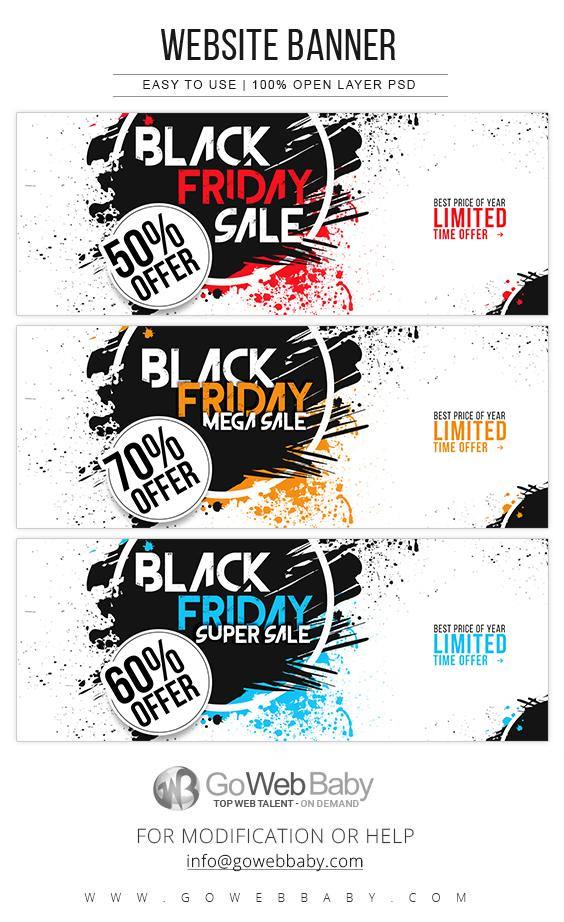 Black Friday Sale - Website Banners - GoWebBaby.Com