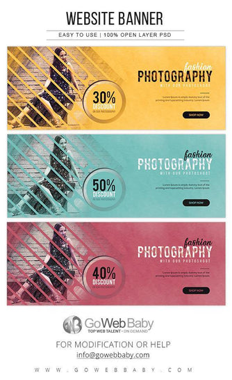 Website Banners - Fashion Photography For Website Marketing - GoWebBaby.Com