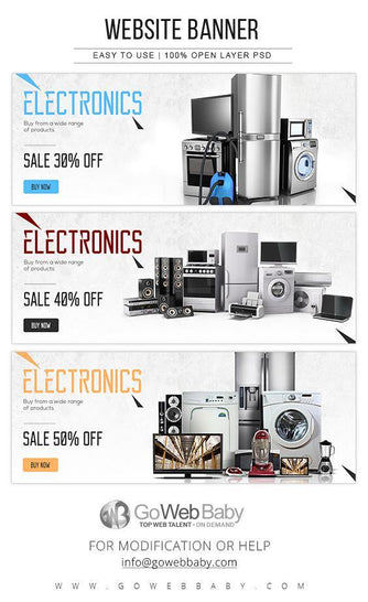 Website Banners - Electronics For Website Marketing - GoWebBaby.Com