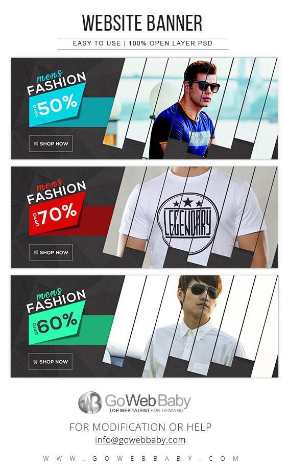 Website Banners - Men's Fashion For Website Marketing - GoWebBaby.Com