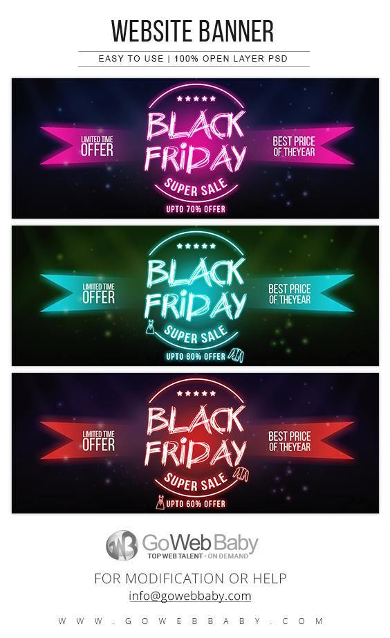 Black Friday Sale - Website Banners - GoWebBaby.Com