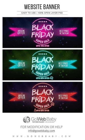 Black Friday Sale - Website Banners - GoWebBaby.Com