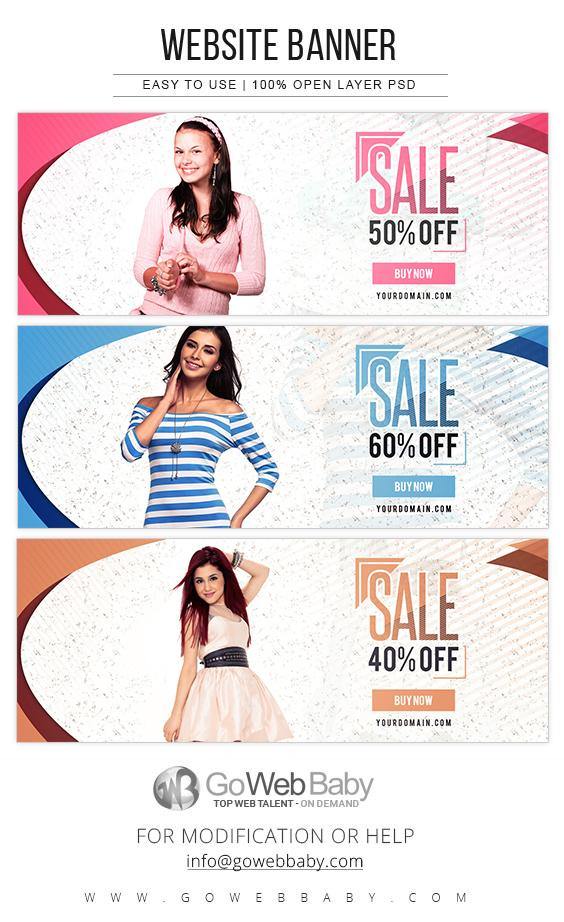 Website Banners - Ecommerce Fashion Store For Website Marketing - GoWebBaby.Com