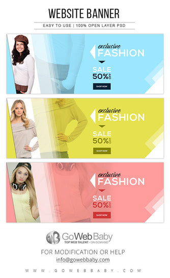 Website Banners - Exclusive fashion for women's - GoWebBaby.Com