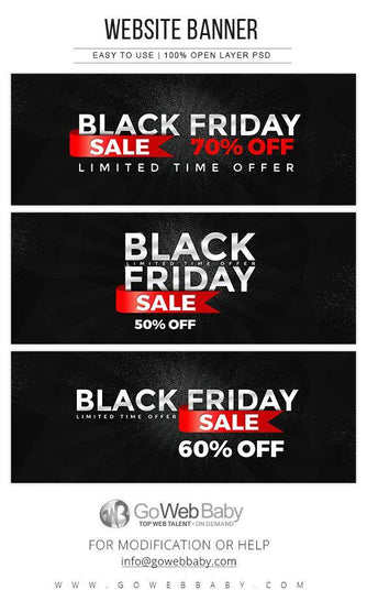 Black Friday Sale Website Banners - GoWebBaby.Com