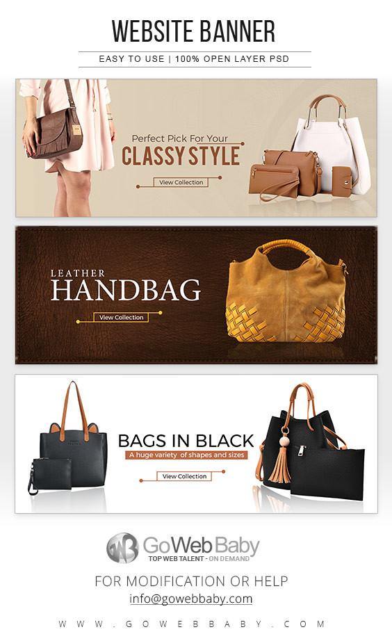 Website Banners - Handbags For Website Marketing - GoWebBaby.Com