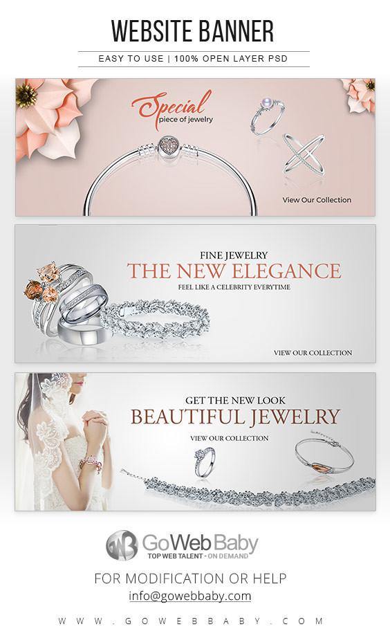 Website Banners - Silver Plated Jewelery For Website Marketing - GoWebBaby.Com