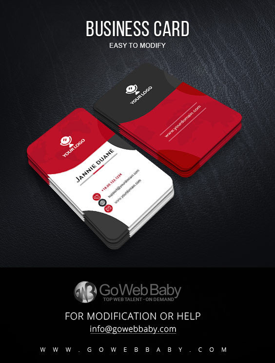 Modern Premium Business Card For Website Marketing - GoWebBaby.Com